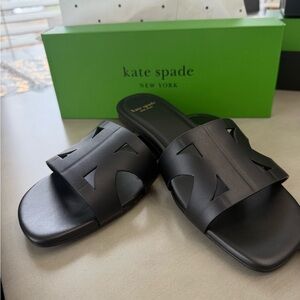 BNIB Kate Spade Duo Slide Sandals - Black - Size 8